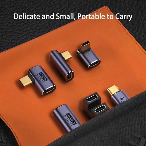 USB4.0 OTG USB Typ-C Adapter 90°Winkel Stecker Konverter für Macbook Laptop iPad - Bild 11 von 28