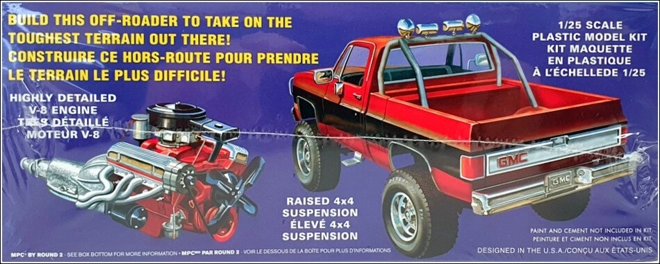 MPC 1/25 Scale Unbuilt Kit MPC848M/12 - 1984 GMC Pickup/Camion - Image 4 of 4