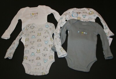 New Carter/'s Boys Girls 4 Pack Bodysuits Teddy Bear NWT NB 3m 6m 9m 12m Love