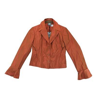 NWT LILITH Women's Jacket Collar Cropped Jacket Long Sleeve 100% Polyester Sz S