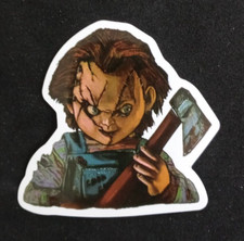 Child's Play Chucky Horror Movie Sticker 2.25"x2.25" AB