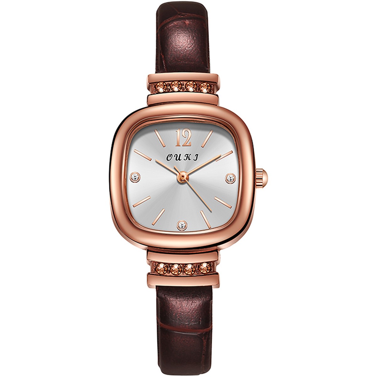 Sleek Minimalist Fashion With Strap Dial Women's Quartz Leather Watch Gift  Watch | eBay