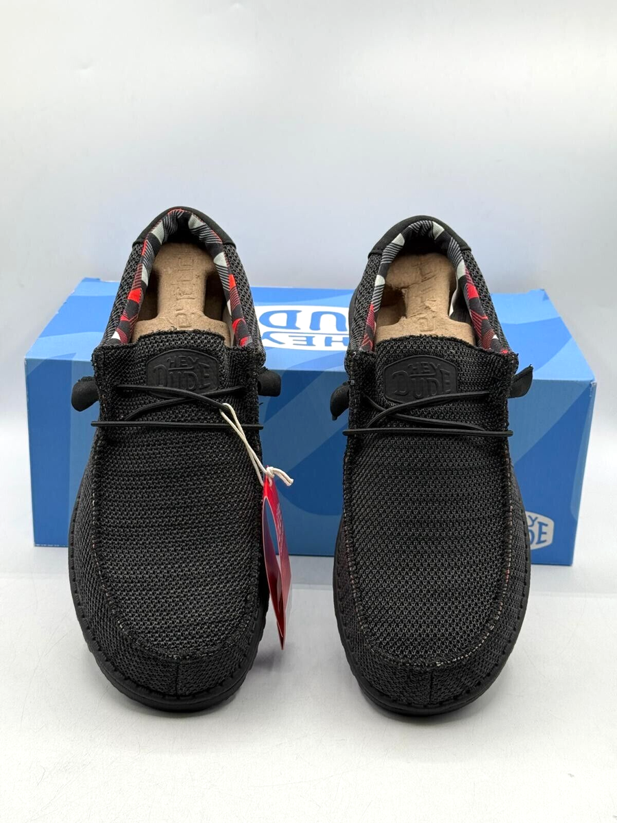 Hey Dude Men's Wally Sox Jet Black 40019-0XD US Men's 8 Women's 10