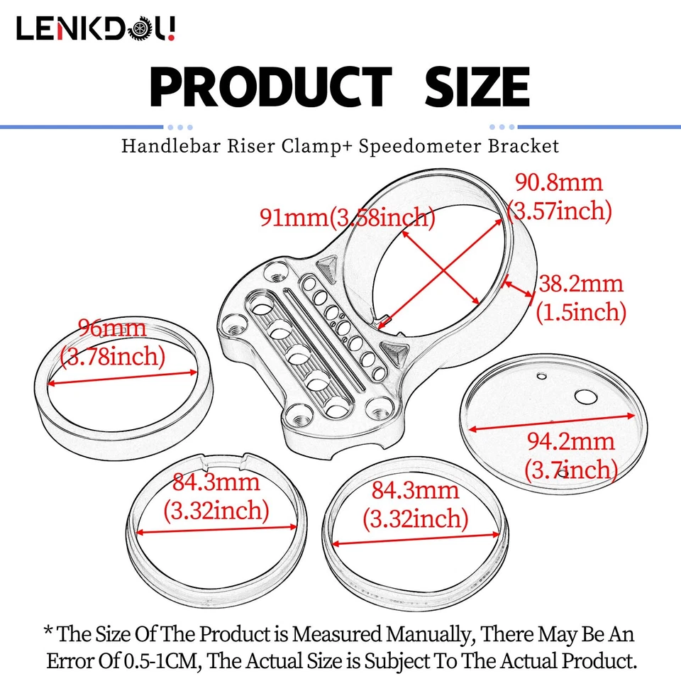 Speedometer Bracket Relocation Indicator Clamp For Harley Sportster XL883 XL1200 - Image 4 of 4
