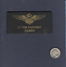 Admiral Tom ICEMAN Kazansky Name Tag TOP GUN Maverick Movie Navy Squadron Patch