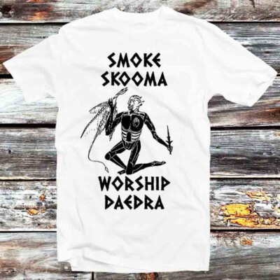 Smoke Skooma Worship Daedra Gamer Heartbeat T-Shirt B990