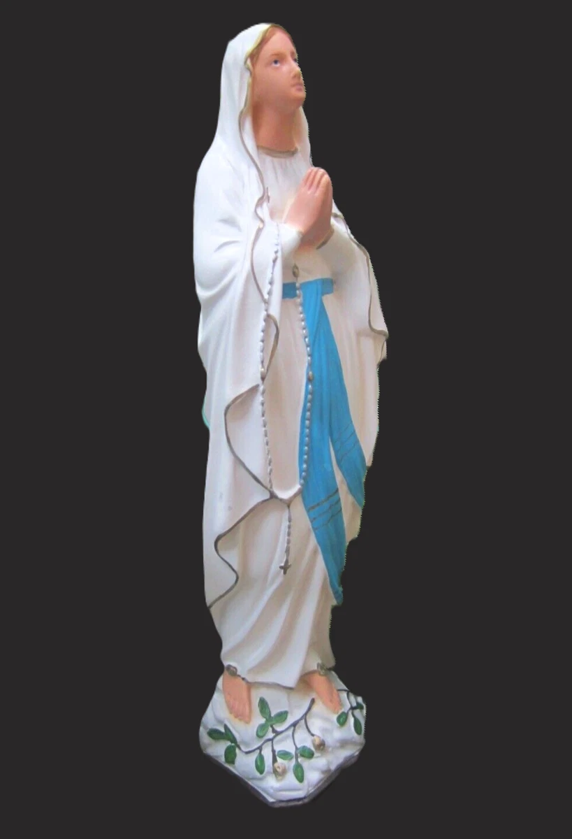 Statue Maria v Lourdes Kunsthandwerk Ferrari & Arrighetti Marmorharz 31 cm alt