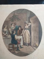 Bartolozzi F., two original etchings late 19th century "December" and "August" .