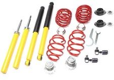 TA TECHNIX Gewindefahrwerk Astra F  Kadett E + Domlager VA + Koppelstangen