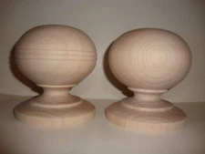 WOOD FINIAL UNFINISHED FOR NEWEL POST FINIAL OR CAP #81