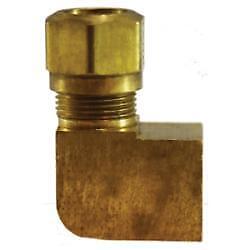 38116 90 deg Elbow, 3/8 in Tube OD x 1/4 in FNPTF, Brass, 2 Pack - Picture 1 of 1