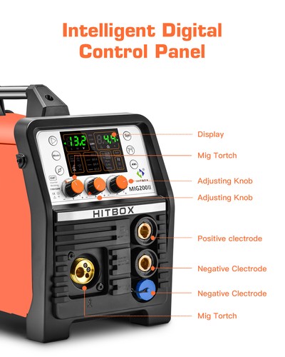 Upgrade 5IN1 200A Aluminium MIG Welder Gas Gasless MIG,LIFT-WIG,MMA,SPOOL-GUN - Picture 7 of 19
