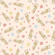 Baby Love | Beige Baby Giraffe by Michael Miller Fabric | Cotton by the 1/2 yard