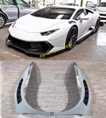 For Lamborghini Huracan LP580 LP610 FRP Unpainted Front Bumper Side Fender Cover