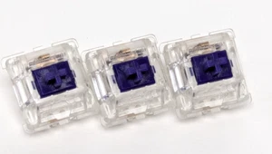 Laisser tomber + Interrupteurs Gateron 70pc - Effacer le haut - 5pin violet MDX-16683-1