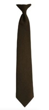 Police Clip-on Neck Tie, Dark Brown, 18" or 20" Polyester Made in USA