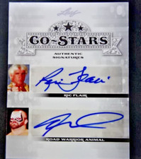 2013 LEAF CO-STARS Ric Flair & Animal Warrior Autograph Card Official