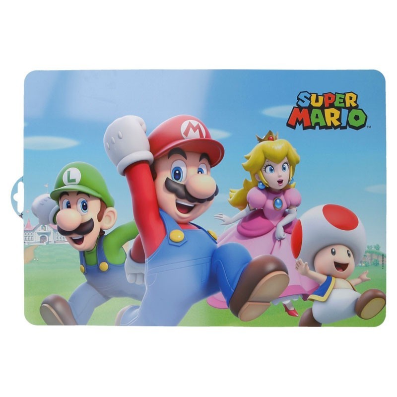 Super Mario Children's Placemat 43 x 28 cm Kids Wipe Clean Table Mat - Luigi