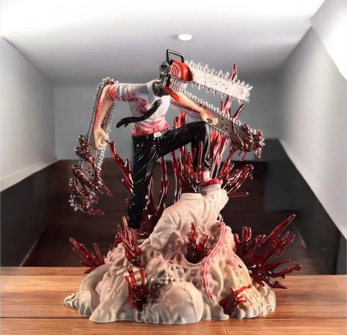Statue Denji Chainsaw Man 28cm Blood Battle figurine manga de collection
