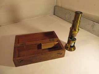 small brass microscope c1900
