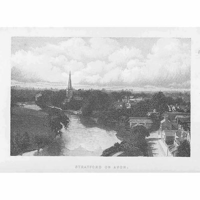 STRATFORD-ON-AVON - Antiker Druck 1894