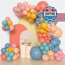 Amandir 153pcs Boho Rainbow Balloon Arch Garland Kit Different Sizes