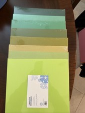 CREATIVE MEMORIES 12x12 Solid Cardstock-Green Lot-8 Packs Different Green Shades
