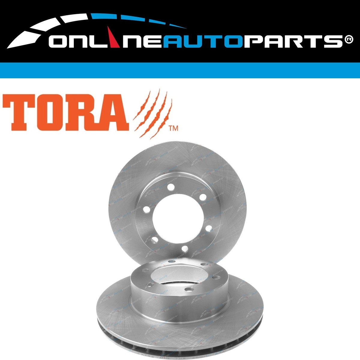 2 Front Disc Brake Rotors for Toyota Landcruiser Prado KZJ95 RZJ95