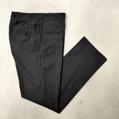 Ted Baker Pants Mens 32x32 Gray Slim Wool Jefferson Flat Front Dress Slacks Suit