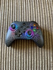 Wireless Pro Controller for Nintendo Switch - RGB Crackle Design -Tested Working