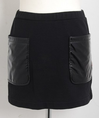 N°21 Cool Guys Teenage Women Black Skirt 100% Cotton Pockets Bodycon Wrap Sz 14