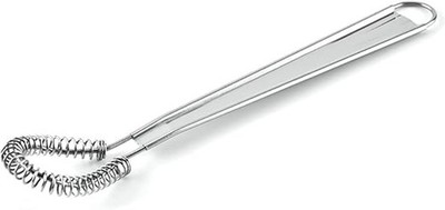 Silver Egg Beater Stainless Steel Mini Spring Coil Whisk Handheld Milk Frothe...