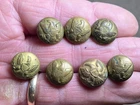 Lot of 7 original non-dug Civil War uniform buttons-from estate-Scovills Extra+