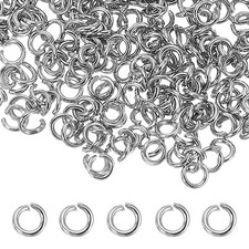 250pcs 4mm Open Jump Rings Stainless Steel Split O Rings 0.8mm Thick, Silver