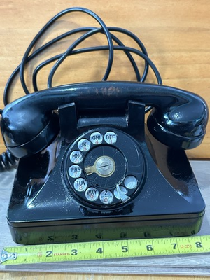 #ad Vintage North Electric MFG USA Rotary Dial Telephone Desk 40s? 50s? Untested $45.00