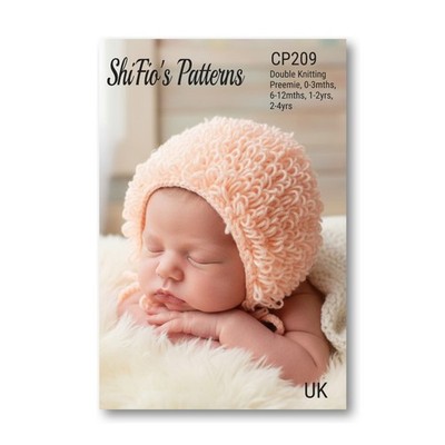 Häkelanleitung für Babys Schlaufenmütze, 5 Größen, Frühchen bis 4 Jahre, UK-Bedingungen, CP209