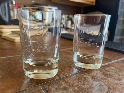 BULLEIT Frontier Whiskey Oval Rocks Glasses 4-1/8'' (6 oz) ITALY