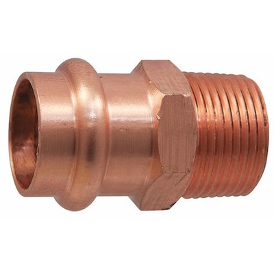 Nibco 9032700Pc Strt, Copper, Press-Fit 3 In, Mnpt 3 In