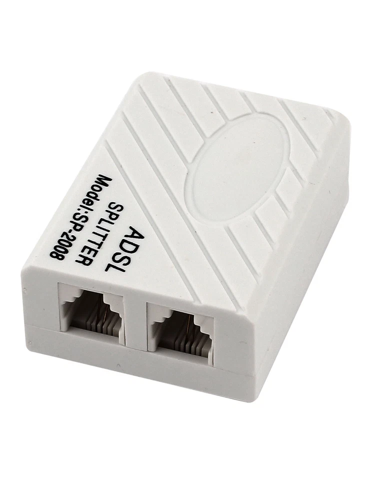Modem Haut Débit Adsl Doubleur RJ11 Adaptateur Filtre Blanc - Bild 2 von 2