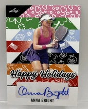 2025 Leaf Holiday Pickleball ANNA BRIGHT SP Autograph Auto