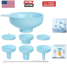 Wide Mouth Versatile Funnel, Canning for Kitchen Use, Food Grade Plastic Cook...