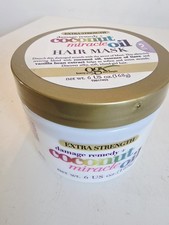 Image of OGX Coconut Miracle Oil Hair Mask for Damaged Hair, Extra Strength Revive 168g