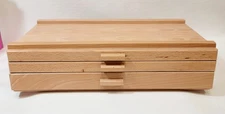 7 Elements 3-Drawer Artist Wooden Pastel, Pen, Marker Storage Box 