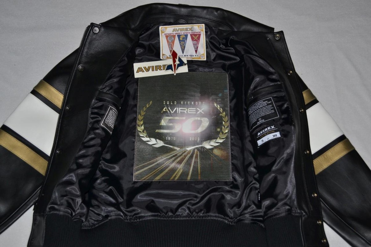AUTHENTIC Avirex 50th ANNIVERSARY LIMITED Jacket MENS BLACK
