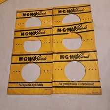 45 RPM 7" RECORD SLEEVES CO. SLEEVE 6 PACK SEE PHOTOS MGM Records SLV305