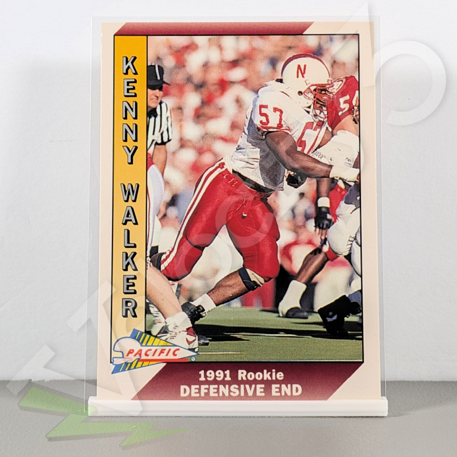 1991 Pacific Football - Kenny Walker 546 RC | Rookie Defensive End Nebraska
