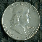 1949 USA Franklin Silver Half Dollar  R75