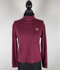 VTG Vintage Ralph Lauren Red Navy Blue Nautical Crest Turtleneck Turtle Neck...