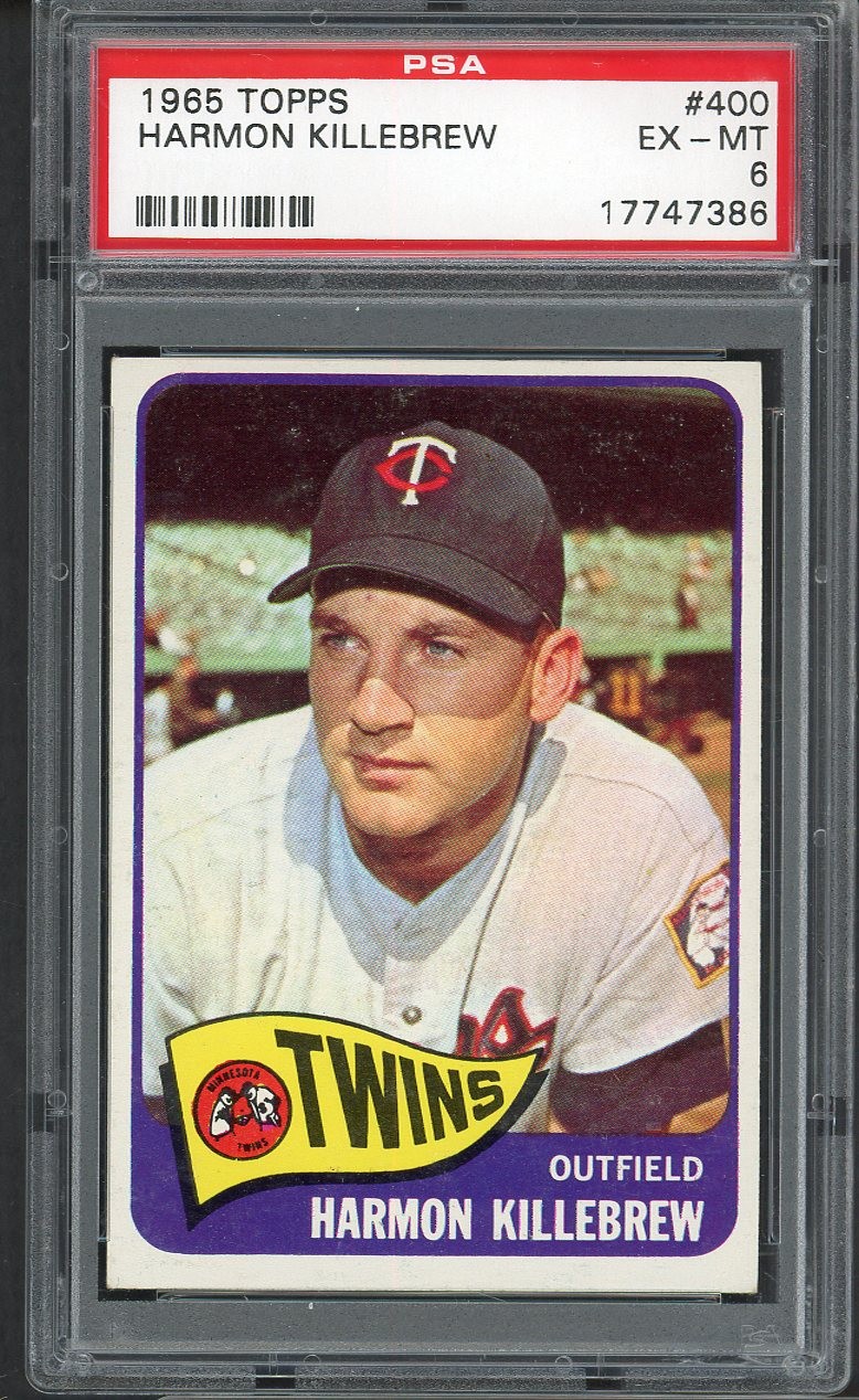 1965 TOPPS #400 HARMON KILLEBREW TWINS PSA 6 EX-MT 545327 (KYCARDS)