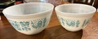 Set of 2 Vintage Pyrex Amish Butterprint Nesting Mixing Bowls 1.5 Qt & 1.5 Pt